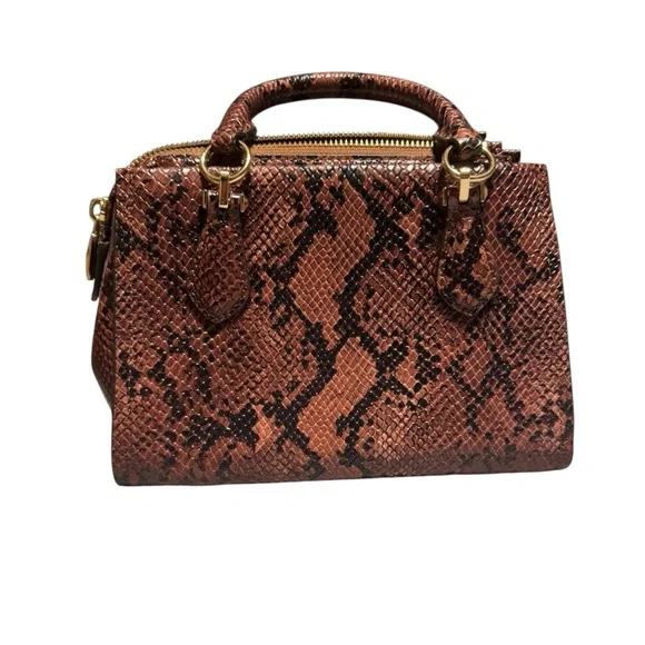 Michael Kors Mercer Extra-Small (XS) Python-Embossed Leather Bag. - Picture 2 of 5